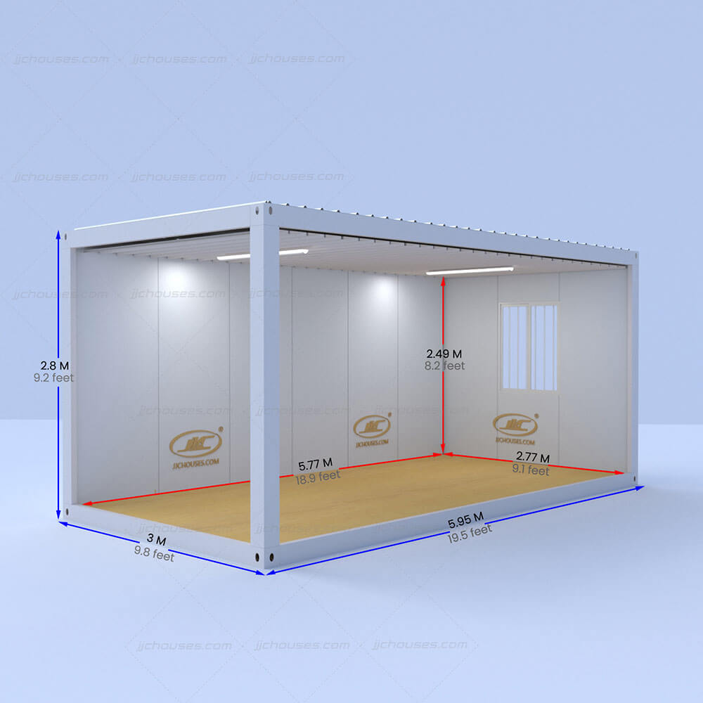 container house inside and outside size